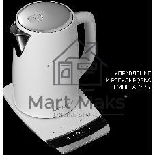 Чайник электрический Polaris PWK 1755CAD WIFI IQ Home 1.7л. 2150Вт белый (корпус: нержавеющая сталь)