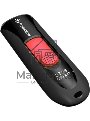 Флешка USB Transcend Jetflash 590 (TS32GJF590K), 32Gb, USB 2.0, R/W 15/5, черный/красный