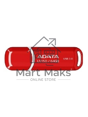 Флешка USB ADATA UV150 (AUV150-64G-RRD), 64Gb, USB 3.0, R/W 100/30, красный