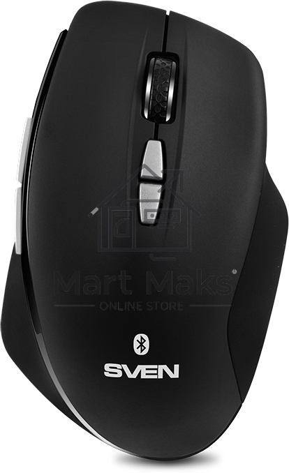 Мышь беспроводная SVEN RX-590SW черный, 1600 dpi, радиоканал, Bluetooth, USB, кнопки - 7