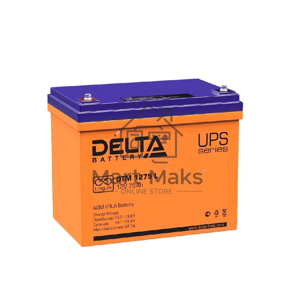 Батарея Delta DTM 1275 L (12V, 75Ah)