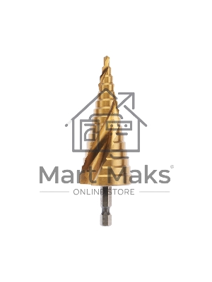 Сверло по металлу ступенчатое ТИТАН 4,0-32,0 мм 102 mm 65 HRC Р6М5 TiN Kranz