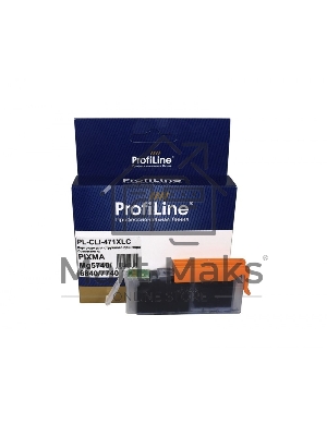 Картридж струйный ProfiLine PL-CLI-471 XLC для принтеров Canon PIXMA MG5740/MG6840/MG7740/TS5040/TS6040/TS8040/TS9040 с чернилами Cyan