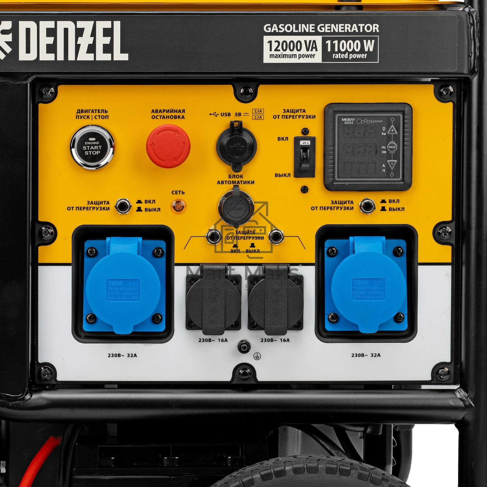 Электрогенератор бензиновый Denzel PS-120EA, 12 кВт, 110 дБ, 276 кг