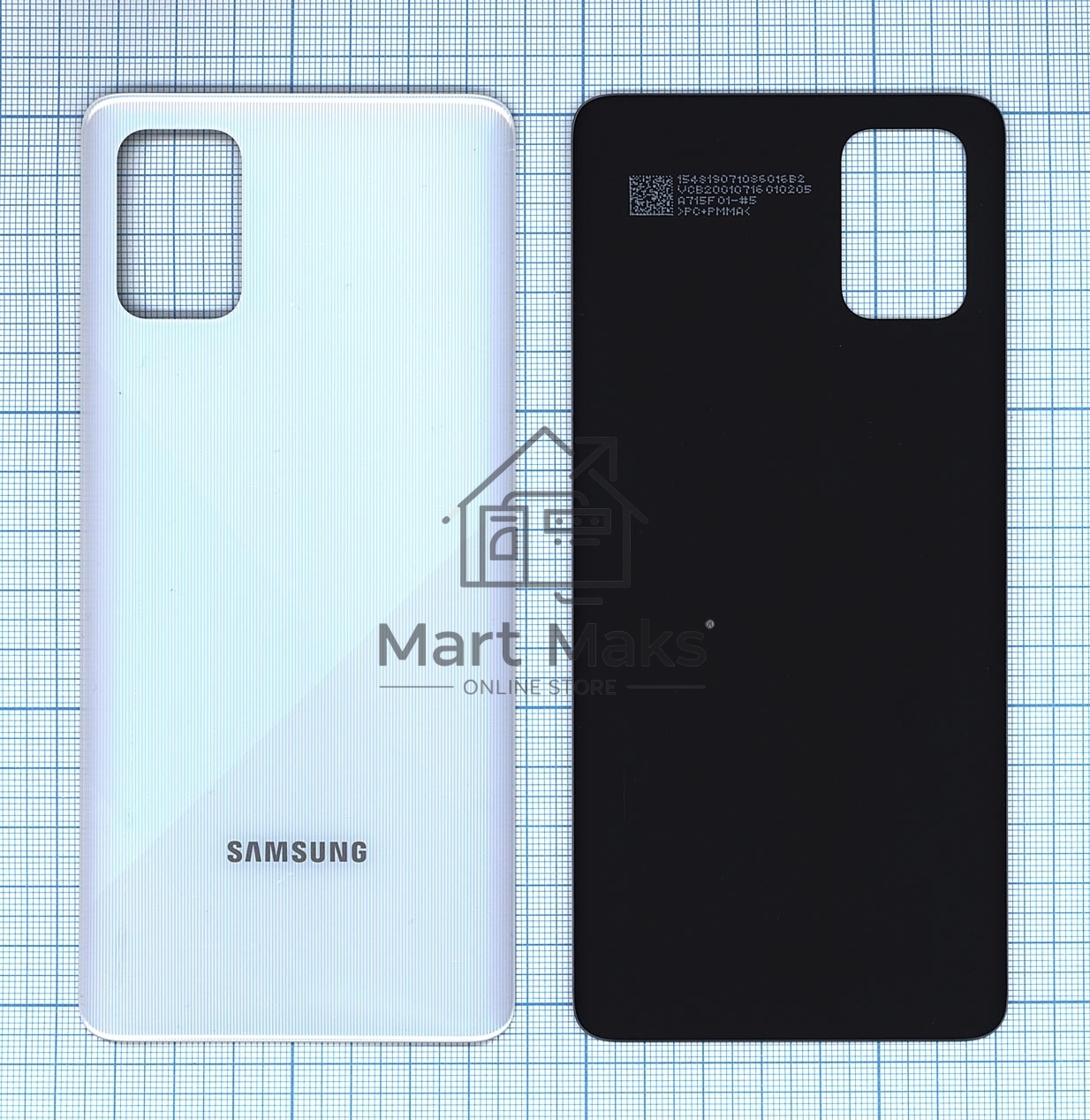 Задняя крышка для Samsung A715F Galaxy A71 (2019) серебристая