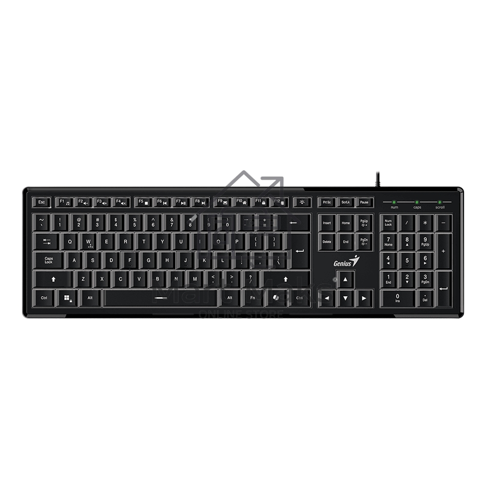 Клавиатура Genius SlimStar 820, черный, проводная, USB, 104 клавиши 31310055402