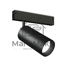 Светильник светодиодный трековый для шинопровода Magnetic Ambrella light GL1640 BK черный IP20 24W 4200K 220V 36° D65*140 (Без ПДУ)