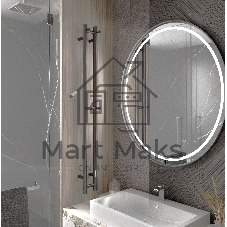 Полотенцесушитель дизайнерский электрический, BAU Stella Gun Grey 8х120, 2 коллектора, 2 крючка, тем