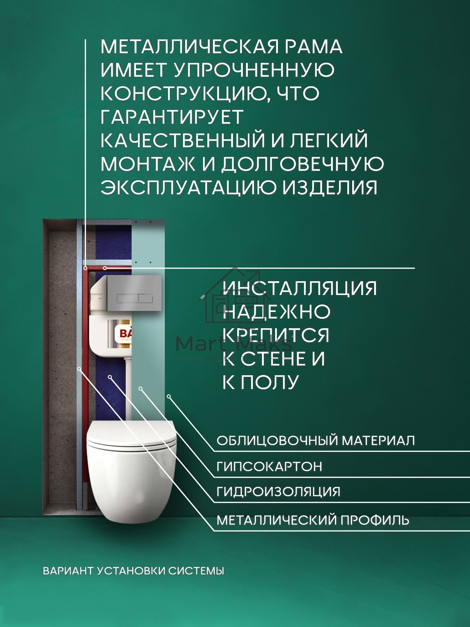 Комплект BAU 6 в 1: рамная инсталляция BAU NEO 45 для подвесного унитаза, унитаз подвесной безободковый торнадо обратного потока Bau Dream 52х36 Hurricane-2, быстросъемное тонкое сиденье дюропласт микролифт, клавиша смыва BAU Pulse, серый металлик/вставк