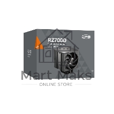 Кулер для процессора PCCooler RZ700D BK (270W, 4-pin PWM, 159.5mm, Al/Cu, 7x6mm, 2x120mm, 79.8CFM, 35.9dBA, 2400RPM, S: 1851/1700/1200/115X, AM5/AM4, black)