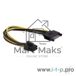 Разветвитель питания Cablexpert CC-PSU-SATA, SATA->PCI-Express 6pin, для подключения в/к PCI-Е (6pin) к б/п ATX