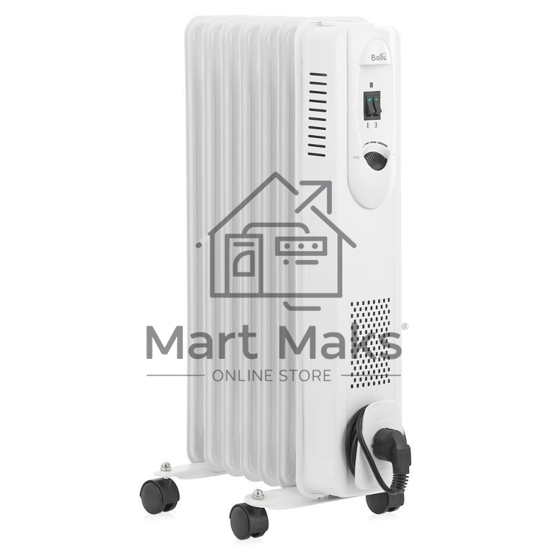 Масляный обогреватель Ballu Comfort BOH/CM-07WDN (7 секций) белый, 1500 Вт, 20 м2, термостат