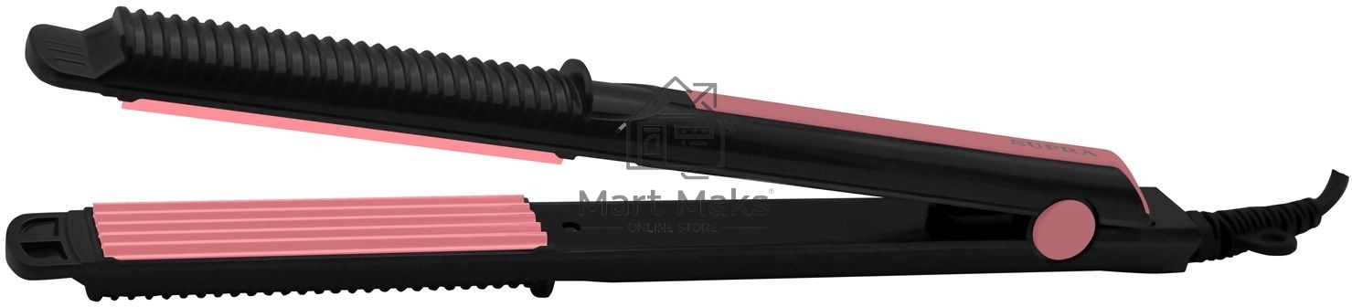 Щипцы Supra HSS-1231G макс.темп.:200С покрытие:керамическое черный/розовый