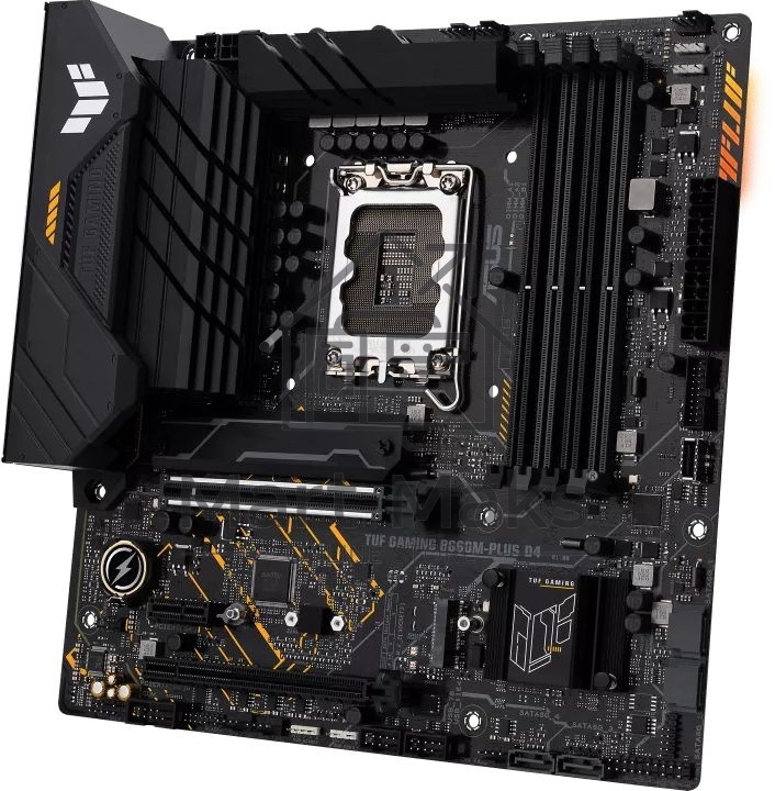 Материнская плата Asus TUF GAMING B660M-PLUS D4, LGA1700, Intel B660, 4xDDR4, 4xSATA, 2xM.2, 1xPCIe 5.0 x16, 1xPCIe 3.0 x4, 1xPCIe 3.0 x1, 1xDP, 1xHDMI, 1x2.5Gb LAN, 1xUSB-C 20Gbps, 4xUSB-A 10Gbps, 1xUSB-A 5Gbps, 2xUSB-A 2.0, 5x3.5 мм, 7.1, mATX