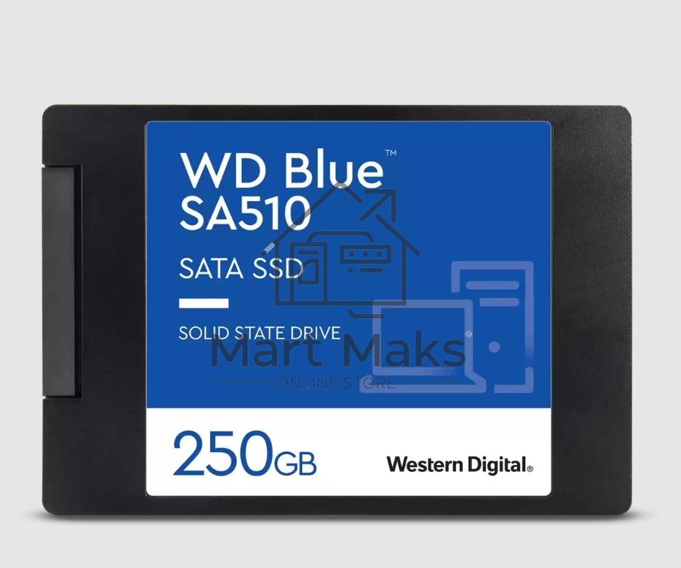 Накопитель SSD WD Blue SA510 WDS250G3B0A, 250Gb, SATA III, 2.5