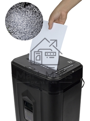 Шредер Heleos АП23-4 черный с автоподачей (секр.P-4) фрагменты 145лист. 23лтр. скрепки скобы пл.карты