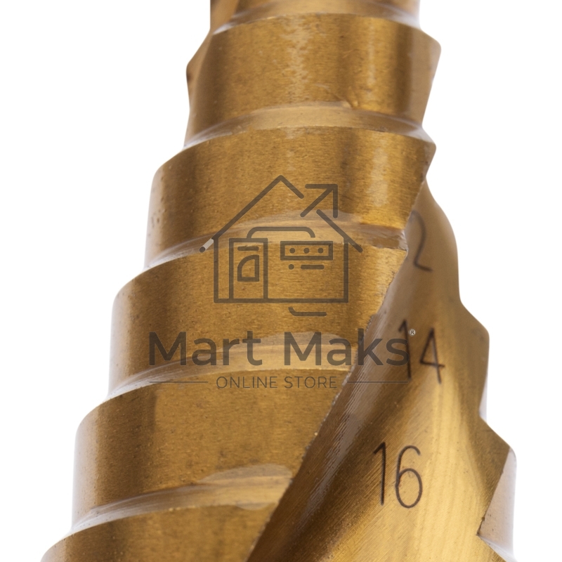 Сверло по металлу ступенчатое ТИТАН 4,0-32,0 мм 102 mm 65 HRC Р6М5 TiN Kranz