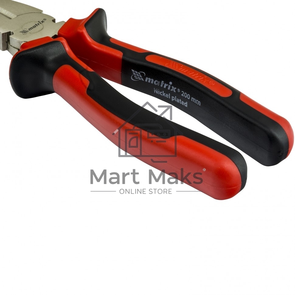 Плоскогубцы MATRIX NICKEL, 200 мм, никелированные, двухкомпонентные рукоятки 16906