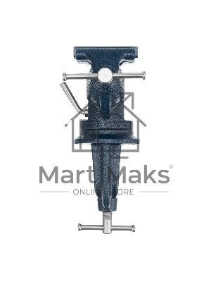 Тиски слесарные, настольные, поворотные, ширина рабочих губок 50 мм, наковальня Сибртех