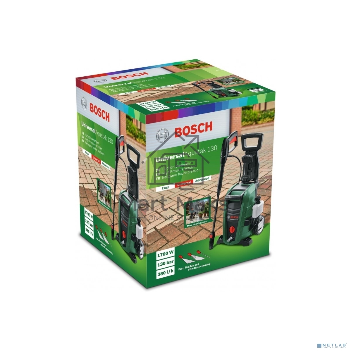 Очиститель высокого давления Bosch UniversalAquatak 130 (06008A7B00) 1.7кВт, 130бар, 380л/ч