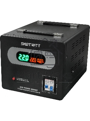Напольный стабилизатор напряжения SMARTWATT AVR TOWER 5000RF (140W - 260W, 5000VA, 5 кВт, 50-60 Гц, LED-дисплей, релейны