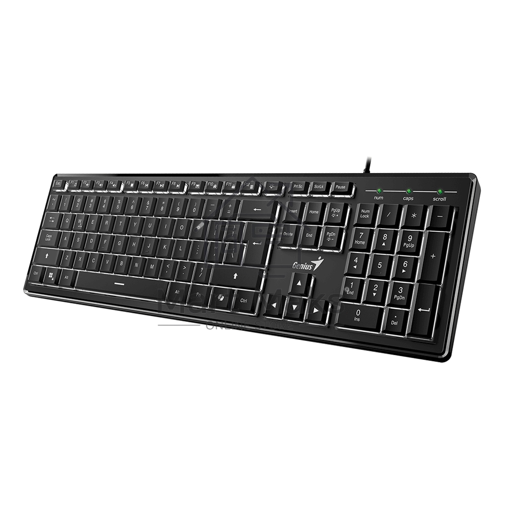 Клавиатура Genius SlimStar 820, черный, проводная, USB, 104 клавиши 31310055402