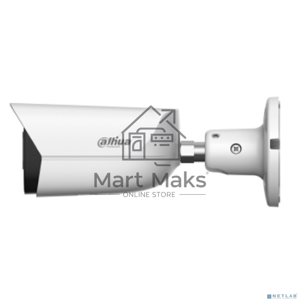 Уличная цилиндрическая IP-видеокамера DAHUA DH-IPC-HFW3449EP-AS-IL-0600B 4Мп, 1/2,9” CMOS, объектив 6.0мм, видеоаналитика,тревожные вх/вых: 1/1 , микрофон, ИК 50м, LED 50m, IP67, металл