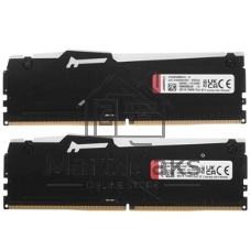 Оперативная память Kingston Fury Beast RGb, DDR5, 32Gb (2x16 Gb), 6000 MHz, CL30, радиатор, RGb, черный