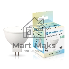 Лампа светодиодная	Ambrella light 160904 LED MR16 9W IC GU5.3 4000K 175-265V