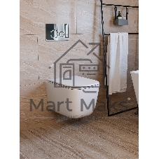 Инсталляция с унитазом комплект BAU IDEAL 6 в 1: унитаз подвесной безободковый торнадо Bau Dream 51х35, быстросъемное сиденье микролифт, кнопка смыва BAU Wheelхром