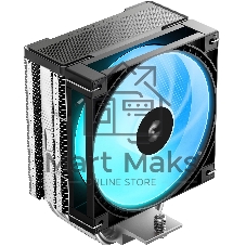 Устройство охлаждения(кулер) Deepcool AG400 G2 ARGB Soc-AM5/AM4/1200/1700/1851 серебристый/черный 4-pin 30.93dB Al+Cu 230W 641gr Ret (R-AG400-BKAMMG2-G)