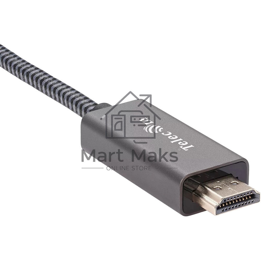 Кабель DisplayPort M-> HDMI M 4K@60Hz 1.8m Telecom,оплетка (TA561M-1.8M)