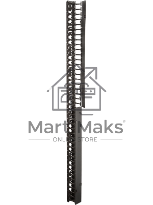 Вертикальные органайзеры с пластиковыми пальцами 149 мм, 42U, для шкафов Business шириной 800 мм, 2 шт., черные