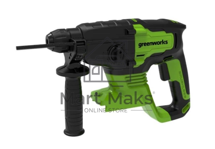 Перфоратор аккумуляторный бесщеточный GreenWorks GD24SDS2 2 ДЖ, 24V, c 1хАКБ 4 Ач и ЗУ в сумке (3803007UB)