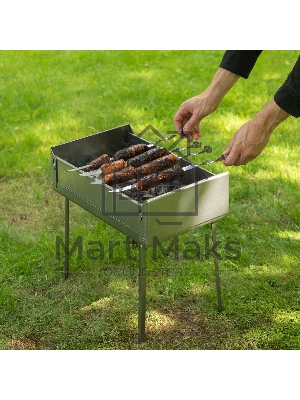 Мангал-дипломат в сумке 410x280x125 мм, 1,5 мм, 6 шампуров в комплекте, Россия Camping Palisad