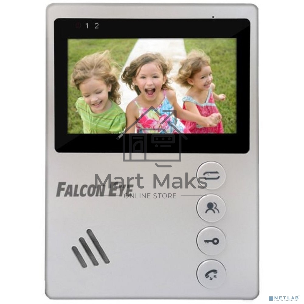 Видеодомофон Falcon Eye VISTA цветной, подключение 2-х вызывных панелей,  без трубки (Hands Free), управление электрозамком, цвет корпуса: белый, нап