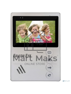 Видеодомофон Falcon Eye VISTA цветной, подключение 2-х вызывных панелей, без трубки (Hands Free), управление электрозамком, цвет корпуса: белый, нап