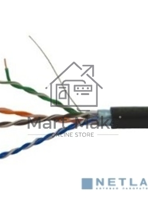 Кабель витая пара F/UTP кат.5E 4х2х24AWG solid CU PE Outdoor Standard черный