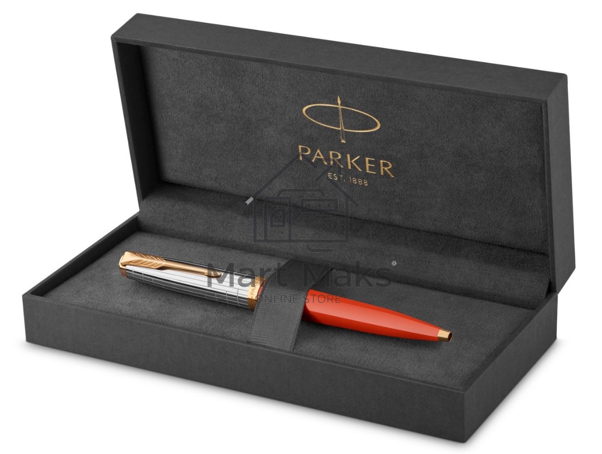 Ручка шариковая Parker 51 Premium (CW2169073) Red Rage GT M, черные чернила, подарочная коробка