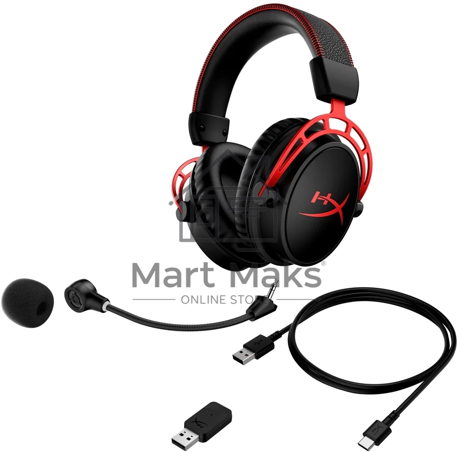 Наушники с микрофоном HyperX Cloud Alpha Wireless черный оголовье (4P5D4AA)