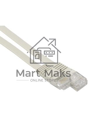 Патч-корд Buro BU-5E-FLAT-1.5M-G cat.5e molded 1.5м серый RJ-45 (m)-RJ-45 (m)