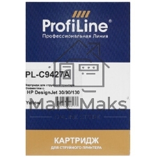 Картридж струйный ProfiLine PL-C9427A (№85) для принтеров HP DesignJet 30/90/130 с чернилами Yellow