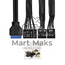 Корпус ExeGate BAA-503U2-AAA350, Mini-Tower, чёрный, 1 x 80/90 мм, БП 350 Вт