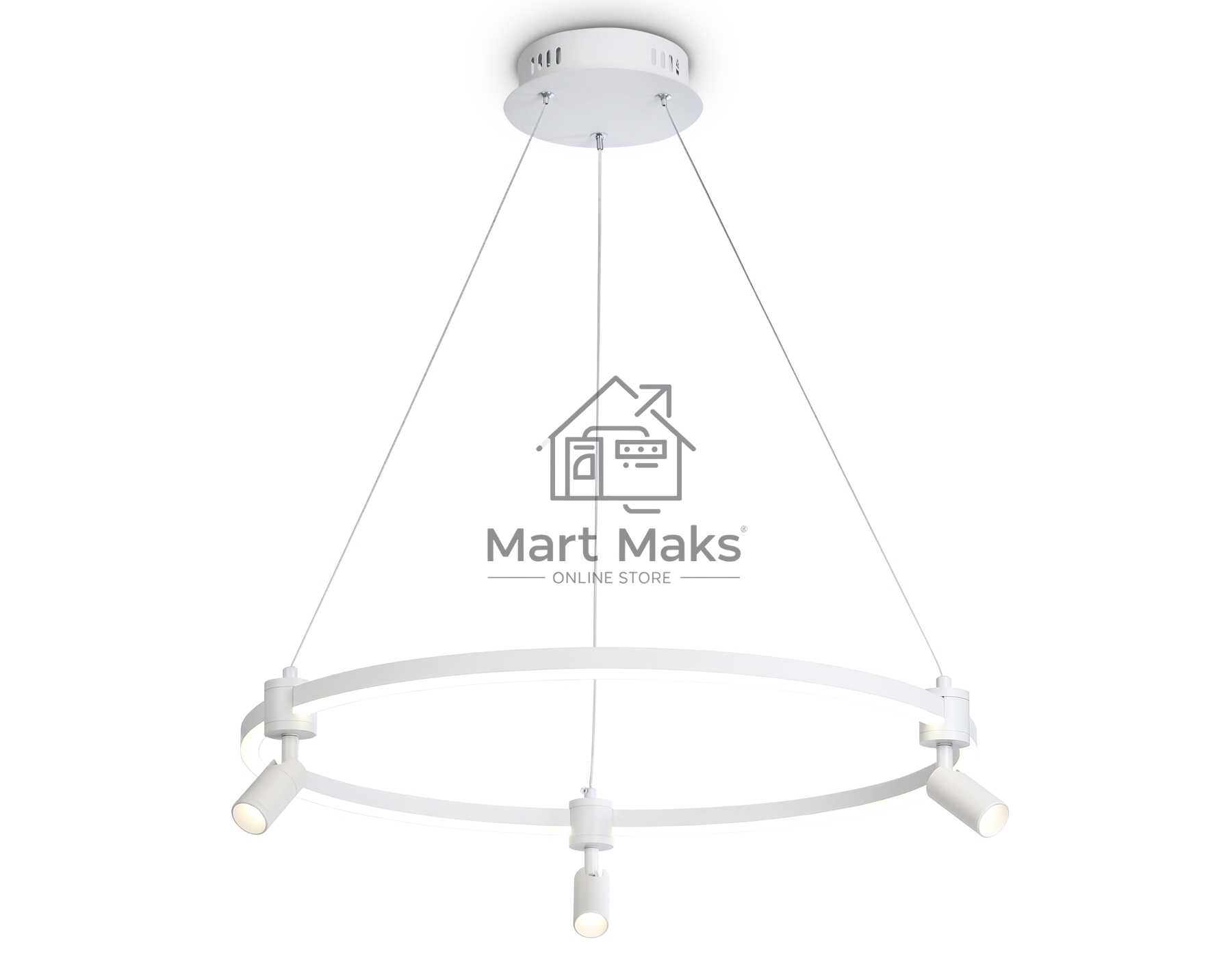 Светильник Ambrella light FL5292/1+3 WH белый 54W 3000K/4200K/6400K+4200K D600*1200 (ПДУ ИК)