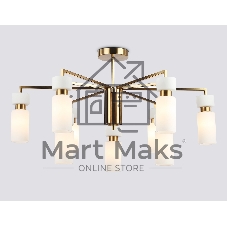 Люстра Ambrella light LH56128/9 BS/FR латунь/белый матовый E14*9 max 40W D765*440
