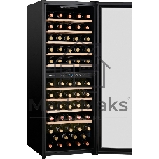 Винный холодильник Weissgauff WWC-77 DB DualZone черный, 2 отсека, 77 бут., класс G
