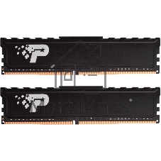 Оперативная память Patriot Signature, DDR4, 16GB (2x8 GB), 3200 MHz, CL22, DIMM, радиатор, черный
