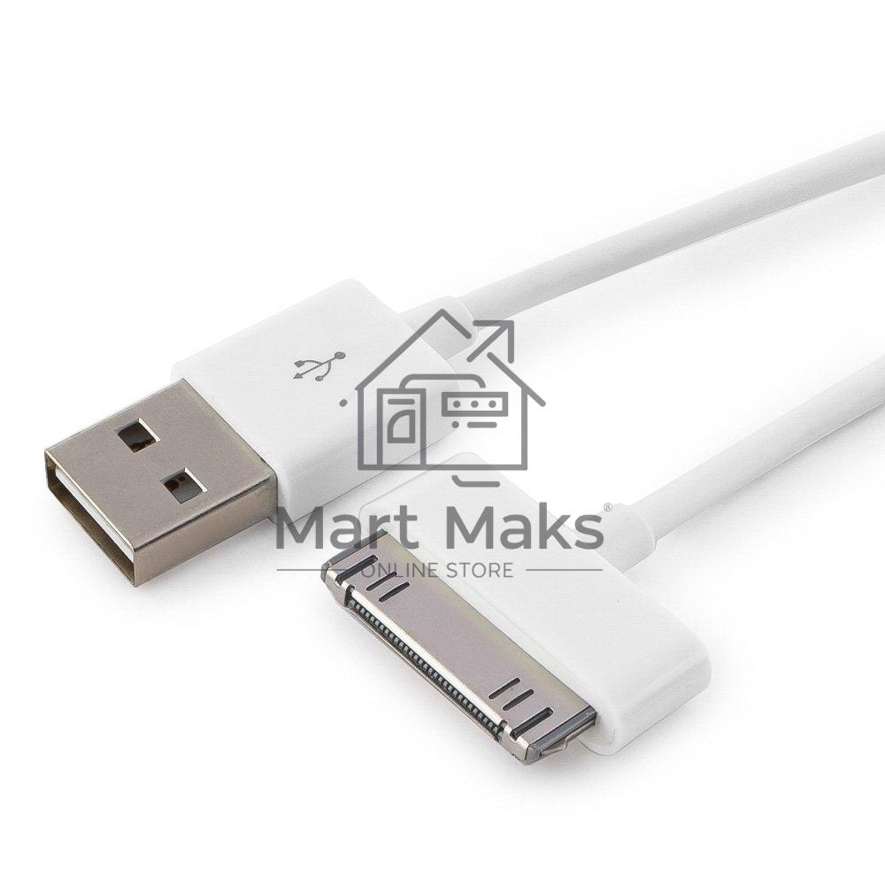 Кабель Gembird CC-USB-AP1MW USB AM/Apple для iPad/iPhone/iPod, 1м белый, блистер
