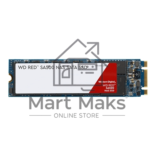 Накопитель SSD WD Red SA500 WDS100T1R0B, 1000Gb, SATA III, M.2 2280, R/W 560/530