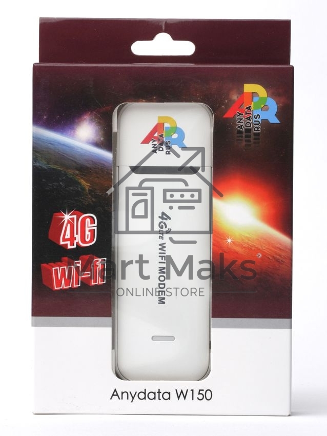 Модем 3G/4G Anydata W150 USB Wi-Fi Firewall +Router внешний белый